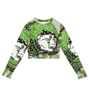 Earth-Ma Recycled long-sleeve crop top