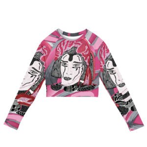 Air-Ma Recycled long-sleeve crop top