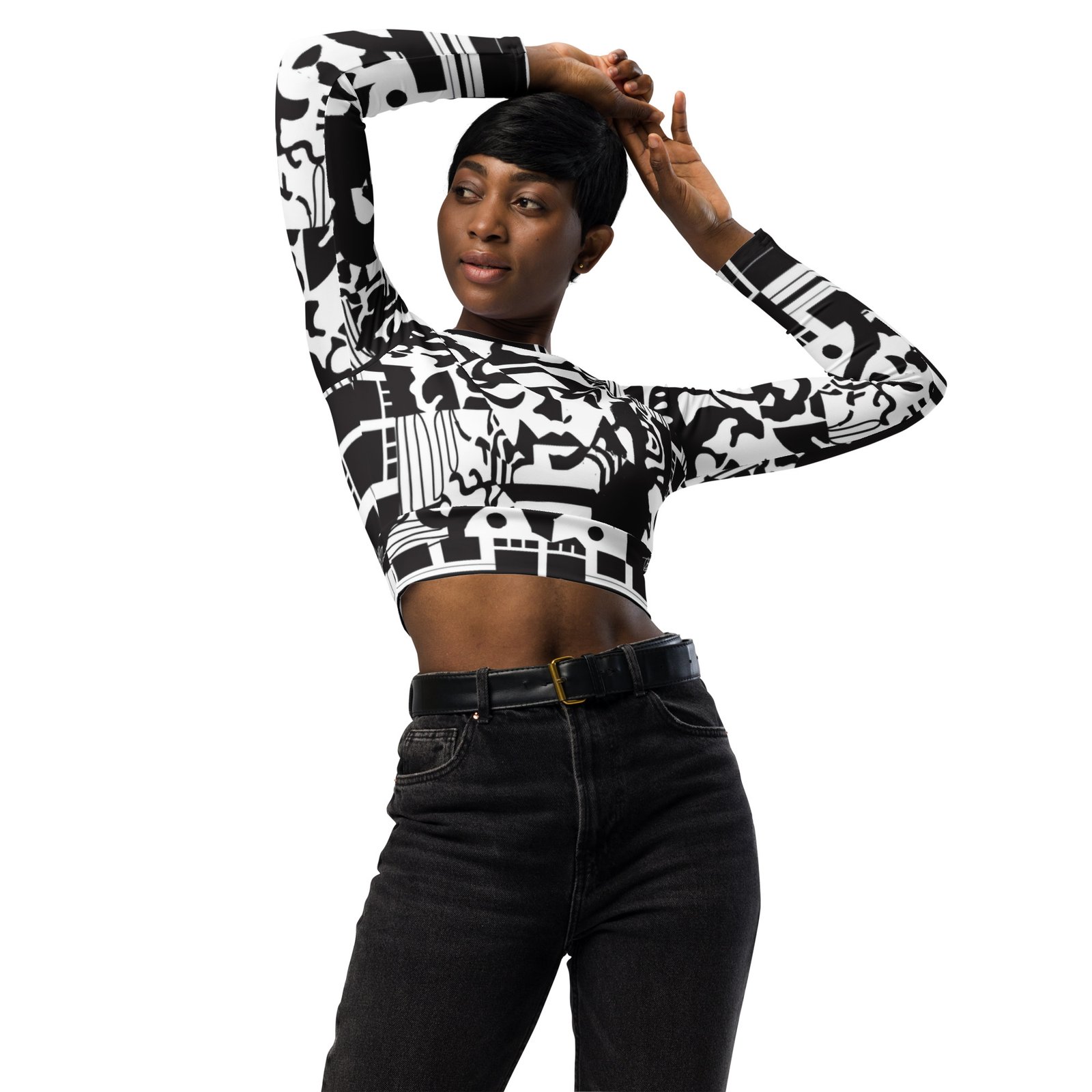 Slayer Sattva - Recycled long-sleeve crop top - Image 4