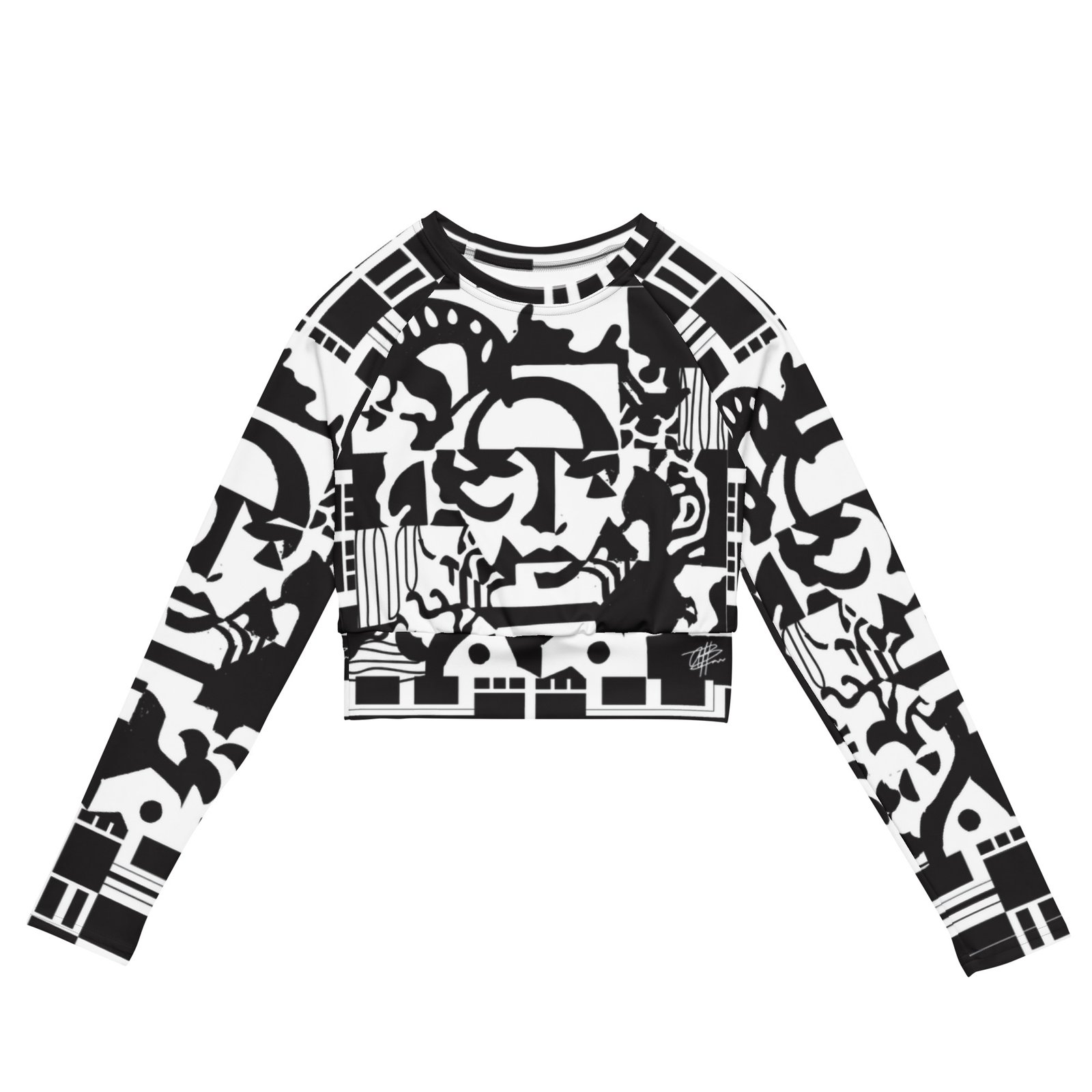 Slayer Sattva - Recycled long-sleeve crop top